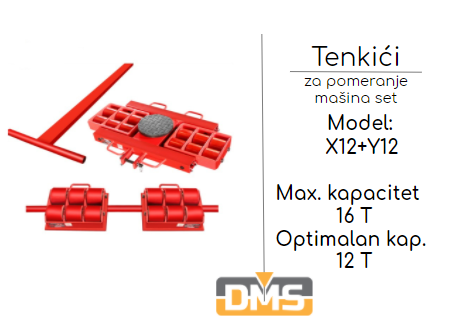 Tenkici za pomeranje masina X12+Y12